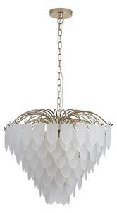 Searchlight 48970-6SB - Lampadario a catena FEATHER 6xE14/60W/230V