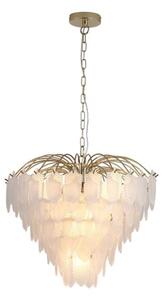 Searchlight 48970-6SB - Lampadario a catena FEATHER 6xE14/60W/230V