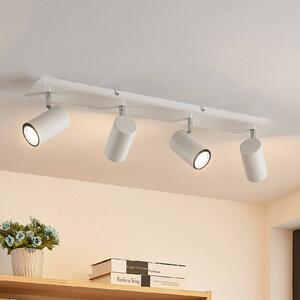 Faretto da soffitto Lindby Joffrey, 70 cm, bianco, a 4 luci, GU10 Joffrey Lindby, dimmerabile, Bianco / Opale, Soggiorno / Sala da pranzo, Metallo, Moderno, Faretto