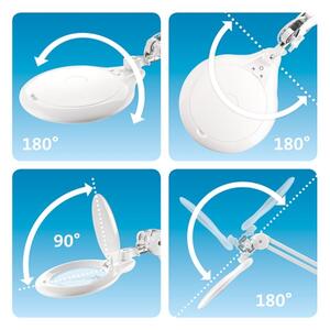 Extol - Lampada da tavolo dimmerabile a LED con lente d'ingrandimento LED/10W/230V bianca