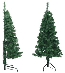 Albero di Natale Artificiale ad Angolo con Supporto Verde 120 cm PVC
