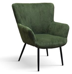 PAZZO DESIGN Poltrona Titti Verde, rivestimento in velluto