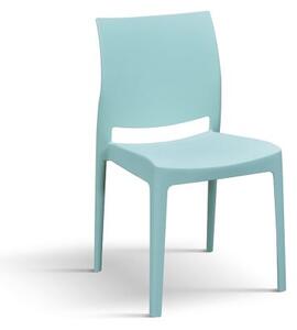 PAZZO DESIGN Sedia Alberto azzurro pastello set da 4 sedie in Polipropilene