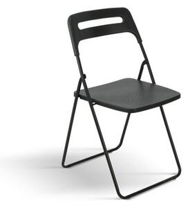 PAZZO DESIGN Sedia pieghevole Peter Nera set da 6 sedie struttura in metallo