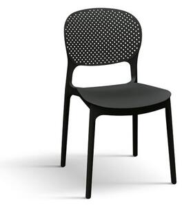 PAZZO DESIGN Sedia Anita Nero set da 4 sedie in Polipropilene