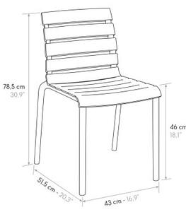 PAZZO DESIGN Sedia Brad Verde set da 6 sedie in Polipropilene