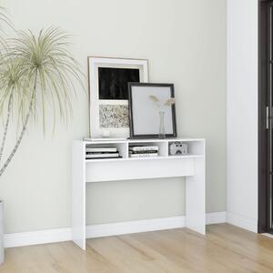 Tavolino Consolle Bianco 105x30x80 cm in Legno Multistrato
