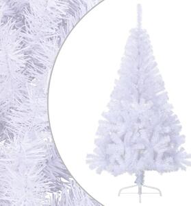 Albero di Natale Artificiale Metà con Supporto Bianco 150cm PVC