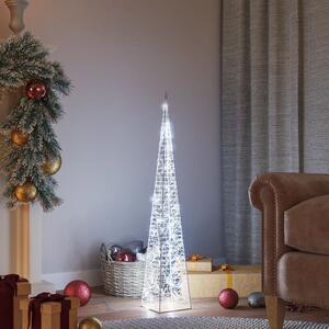 Cono di Luce LED Acrilico Decorativo Bianco Freddo 90 cm
