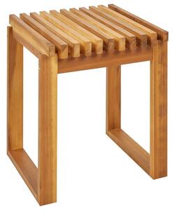 Tavolino da giardino Bistro in legno di acacia chiaro 40 x 40 cm quadrato Piccolo rustico moderno Beliani