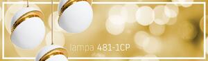 Lampada Da Soffitto Pensile Acrilico Palla Bianco Oro APP481-1CP