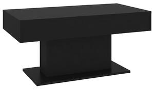 Tavolino da Salotto Nero 96x50x45 cm in Legno Multistrato