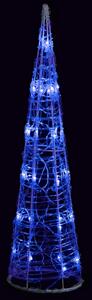 Piramide Decorativa Cono di Luce LED Acrilico Blu 60 cm