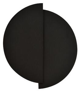 Applique Minimal Rotonda 1 Luce Indiretta Agni In Acciaio Nero