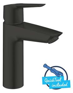 Grohe QuickFix Start - Miscelatore da lavabo, con sistema di scarico Push-Open, nero opaco 242042432