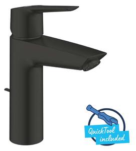 Grohe QuickFix Start - Miscelatore da lavabo, con sistema di scarico, avvio a freddo, nero opaco 235522432