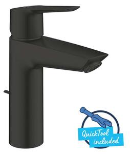 Grohe QuickFix Start - Miscelatore da lavabo, con sistema di scarico, nero opaco 234552432