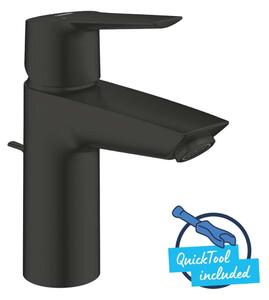 Grohe QuickFix Start - Miscelatore da lavabo, con sistema di scarico, nero opaco 242092432