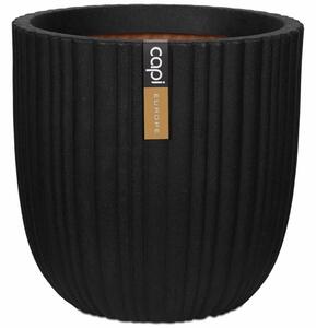 Capi Fioriera Urban Tube Rotonda 35x34 cm Nera KBLT932