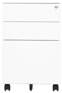 Schedario Mobile Bianco 39x45x60 cm in Acciaio