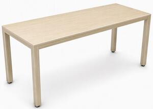 Scrivania operativa ACTIU PRISMA 180x80x74H cm gamba metallica acacia