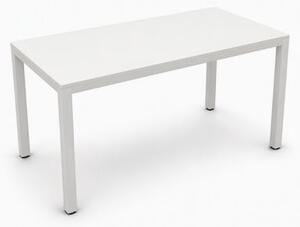 Scrivania operativa ACTIU PRISMA 160x80x74H cm gamba metallica bianca