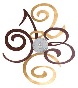 Orologio da parete sinuoso Filomena - Cortene e oro