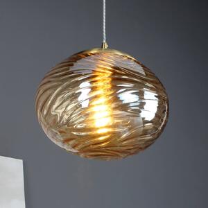 Eco-Light Lampada a sospensione Nereide, vetro bronzo