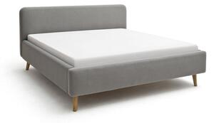 Letto matrimoniale imbottito grigio tortora rete non inclusa 180x200 cm Mattis – Meise Möbel