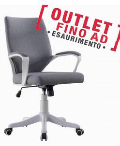 Sedia operativa VALLEJO Rivestimento in tessuto nero e rete tecnica Dimensione 43x48,5x h 90 max 100 cm nero, per casa ed ufficio