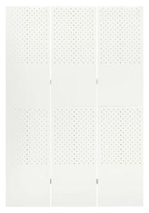 Paravento a 3 Pannelli Bianco 120x180 cm in Acciaio