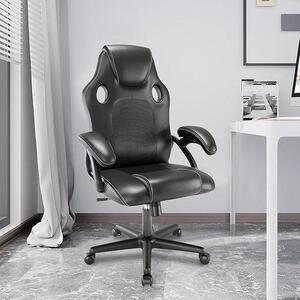 Sedia da ufficio ergonomica - Sedia da ufficio con schienale alto, supporto lombare regolabile, 64 (P) x 62 (L) x 101 (A) cm