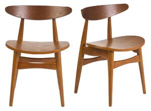 Sedie scandinave in legno scuro frassino (lotto di 2) WALFORD