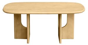 Tavolino basso di design in legno chiaro di mango massiccio MASSARI