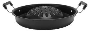 Padella per barbecue thailandese, 2-in-1, con rivestimento antiaderente, in alluminio per una distribuzione uniforme del calore, adatta per hot pot a carbone, da utilizzare sia all'interno che all'esterno, diametro 30 cm, colore nero