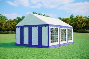 Tenda per feste 4x6 metri, PVC PREMIUM, 500 g/m² - Blu e bianca