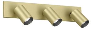 Faretto Flores 3 Luci GU10 10W in alluminio pressofuso Ottone satinato, IP20, Classe 1, Dimensioni compatte - Flores Collezione
