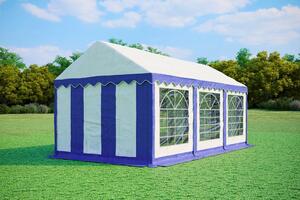 Tenda per feste 3x6 metri, PVC, standard, 500 g/m² - Blu e bianca