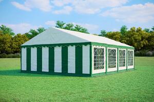 Tenda per feste 6x8 metri, PVC Standard PLUS, 500 g/m² - Verde e bianca + OMAGGIO
