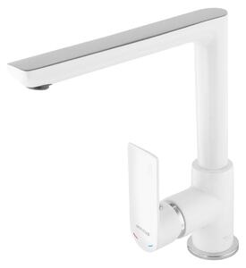 Miscelatore per lavello MIXXUS PREMIUM ALEX 018 (NUT), bianco e cromato