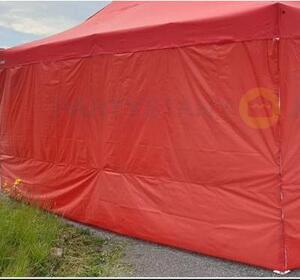 Gazebo pieghevole 4x8m ALU Premium con 4 pareti laterali chiuse - Rosso