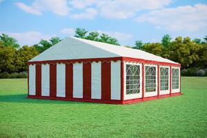 Tenda per feste 6x8 metri, PVC Standard PLUS, 500 g/m² - Bicolore (rosso e bianco) + OMAGGIO