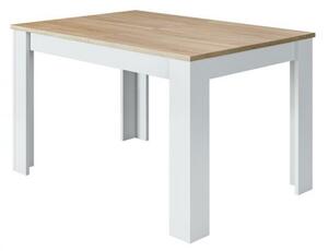 Tavolo allungabile da pranzo rettangolare in legno 140-190x90 cm Kendra Rovere/Bianco