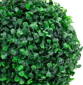 Pianta di Bosso Artificiale a Sfera con Vaso Verde 60 cm