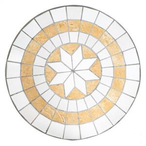 Tavolo Mosaico Tondo 60 Cm Con 2 Sedie E Cuscini Set Bistrot In Acciaio Liberty