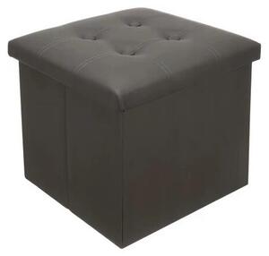Ruhhy 25780 Sgabello con contenitore 38 x 38 cm grigio