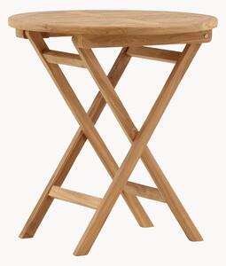 Tavolino da giardino rotondo pieghevole in legno di teak Kenya, Ø 70 cm