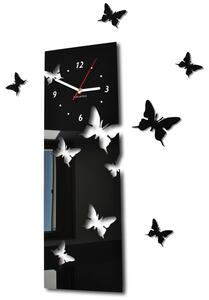 Orologio autoadesivo con motivo a farfalla Nero