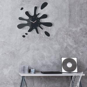 Orologio da parete moderno a forma di splash Nero