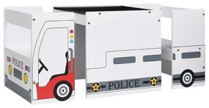 Set Tavolo e Sedia per Bambini 3 pz Design Auto Polizia in MDF